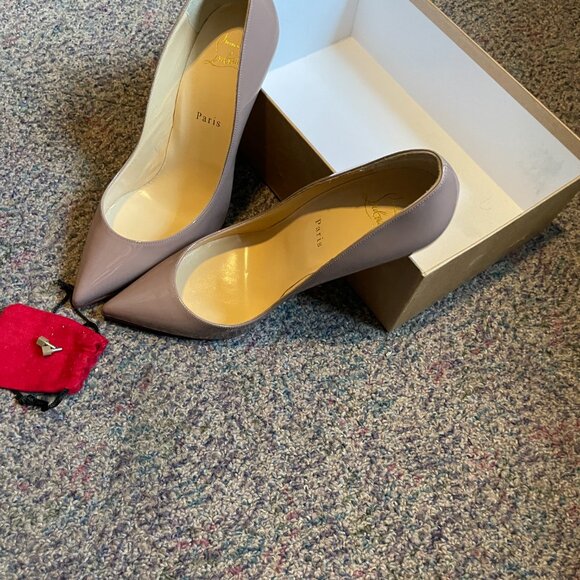 New Paris Christian Louboutin Taupe Shoes - Picture 12 of 13